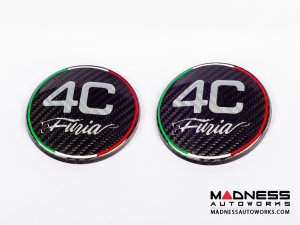 Alfa Romeo 4C Carbon Fiber Badge Cover Kit - Furia